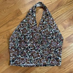 Retro flower vaulter top